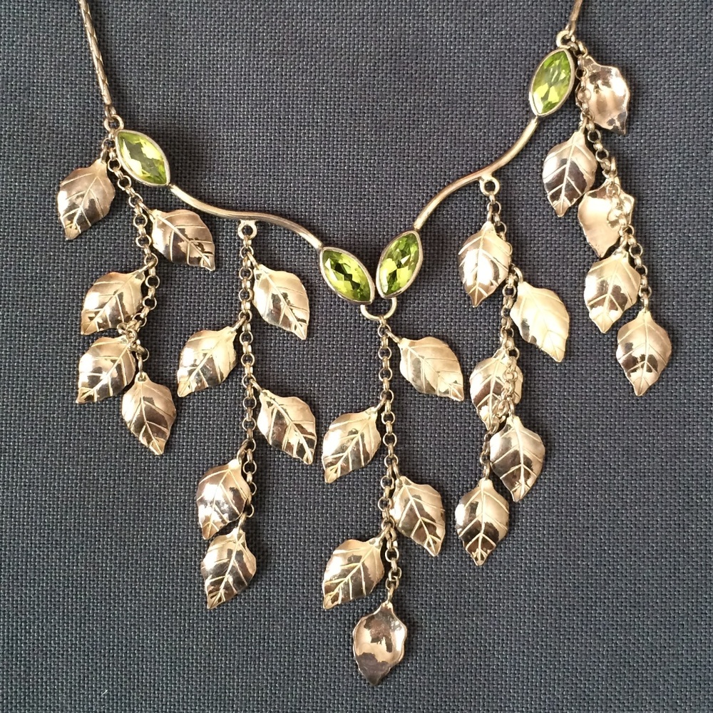 Tarra Rosenbaum peridot and silver necklace